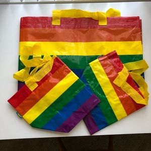 Set of 3 IKEA Storstamma Rainbow shopping totes